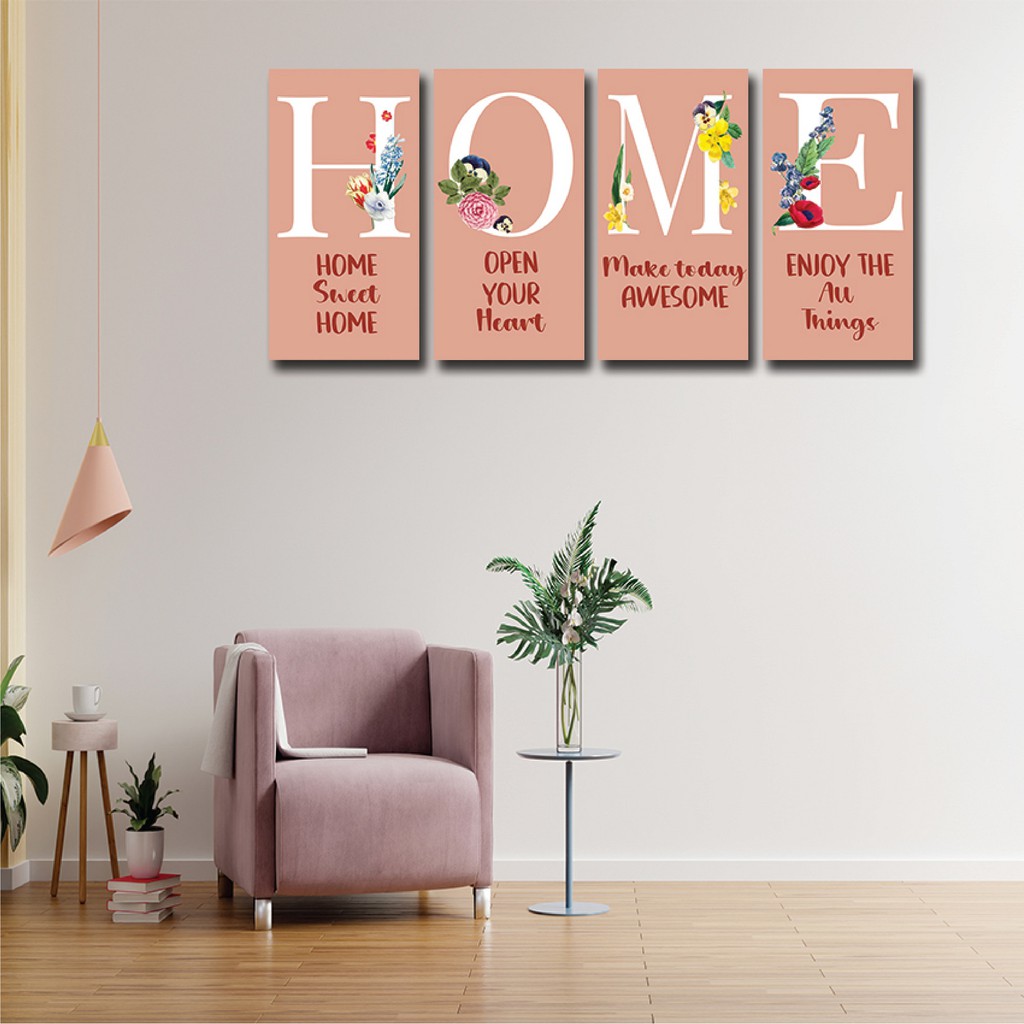 #13 Kamilastorindo Hiasan Dinding Poster Kayu Pajangan Walldecor Quotes Home Sweet Home