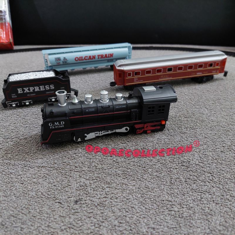 Mainan Kereta Api Rail King Railking Special SUARA dan lampu 4 Gerbong