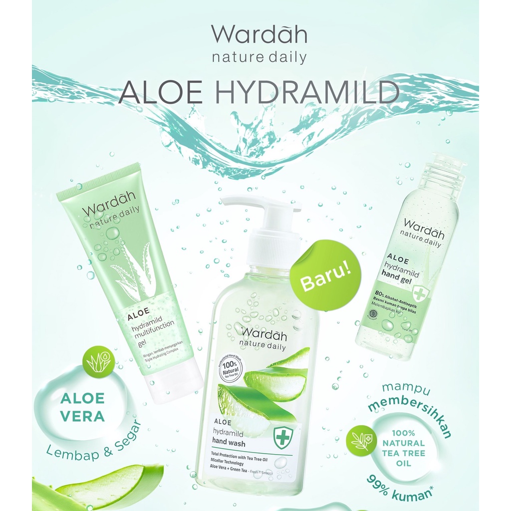 WARDAH Aloe Hydramild Series (Multi Gel,Face Wash, Moisturizer Cream Serum,Essence Toner,Micellar Water)