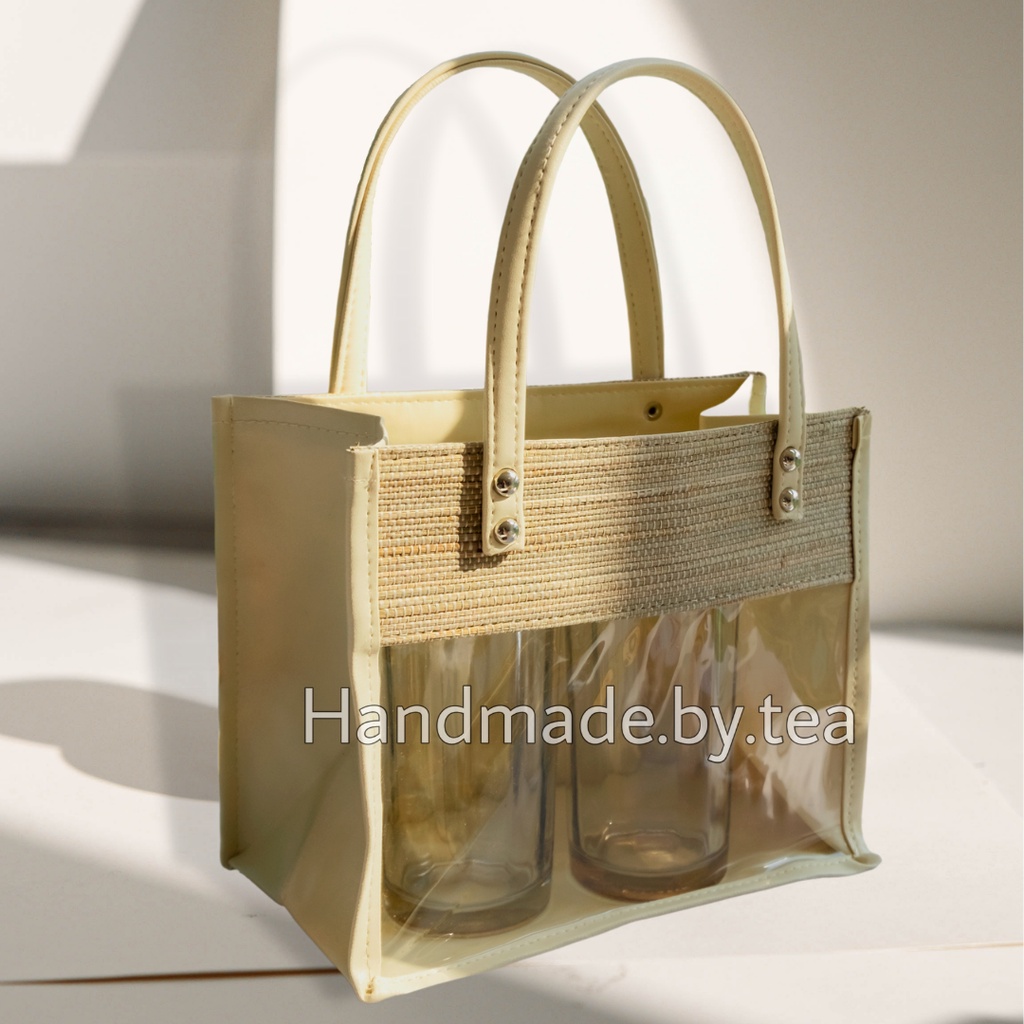 Tas hampers mika souvenir lebaran idul fitri | Tote bag anyaman mendong wanita | Goodie bag, parcel,