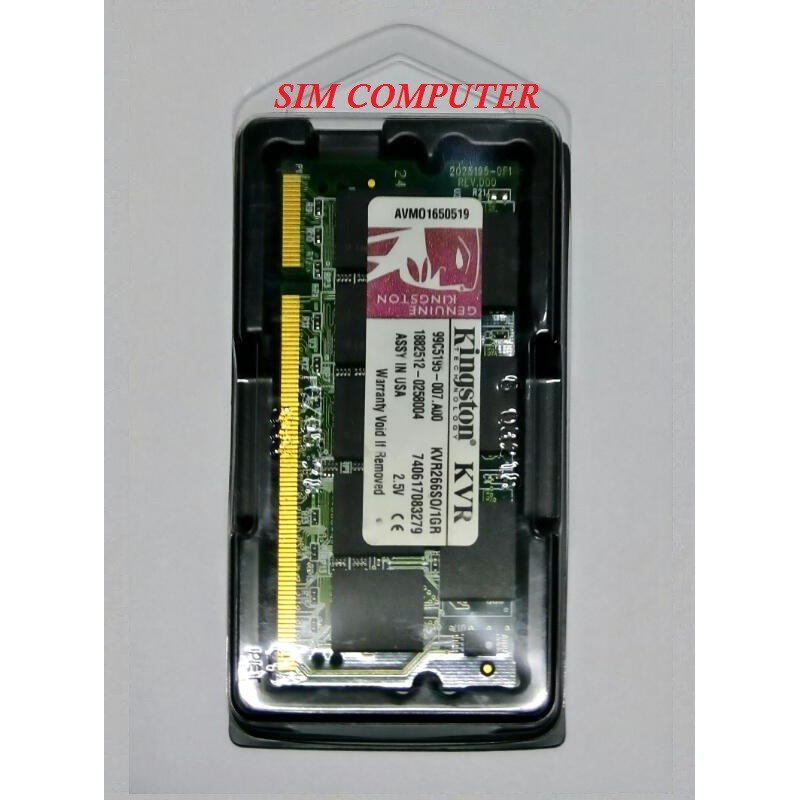 Kinston 2x 1GB DDR 333MHz PC2700U SO DIMM Memory RAM 200-pin