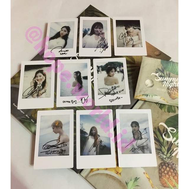 OFFICIAL PHOTOCARD TWICE MONOGRAPH SUMMER NIGHTS