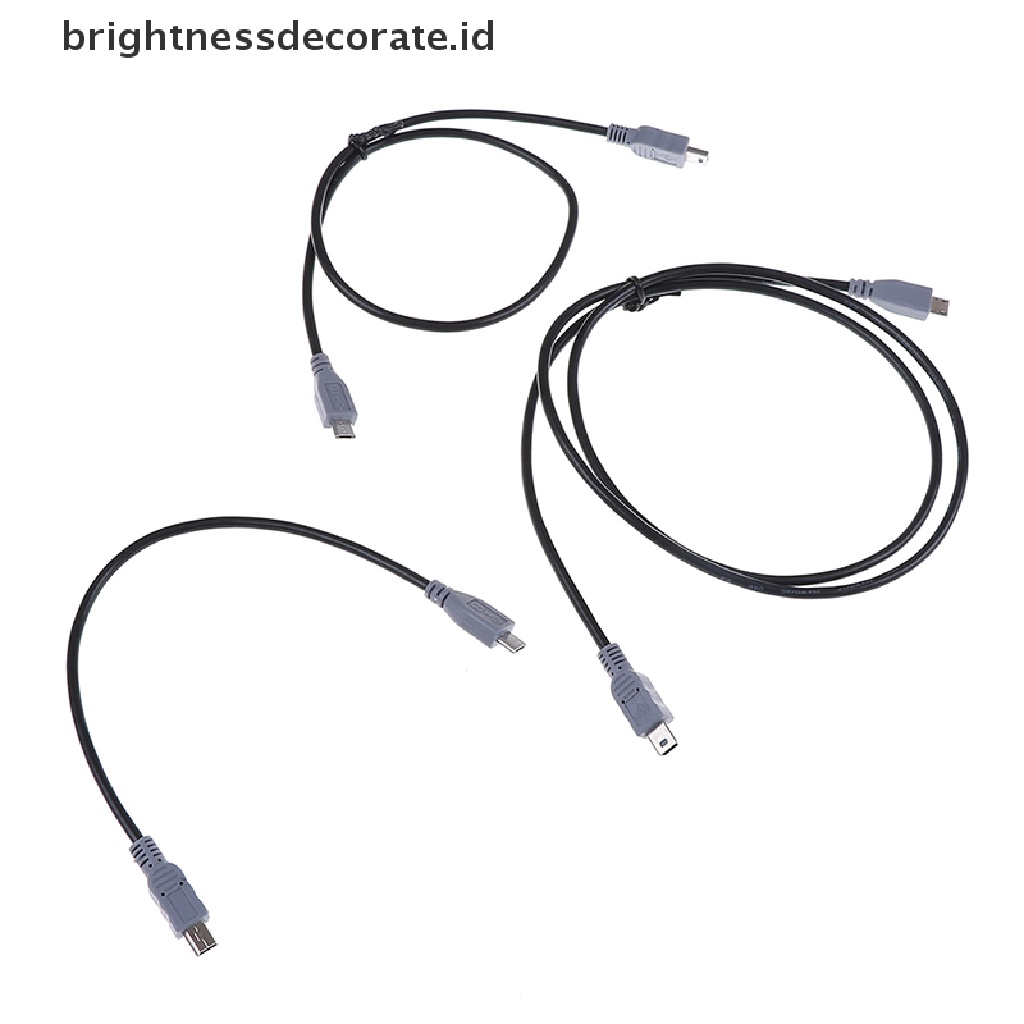 [birth] 1PC micro usb male to mini usb male adapter converter data cable line 25/50cm [ID]