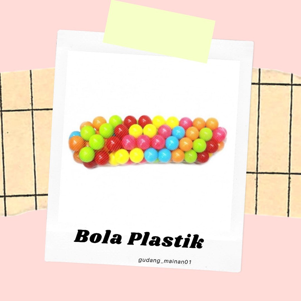 Bola Plastik Mandi Bola Murah 50 Bola/Net