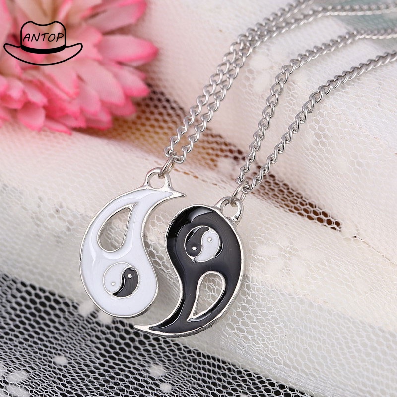 Kalung Couple Love Magnet, Bentuk Hati Cinta Pria Wanita ANTOP