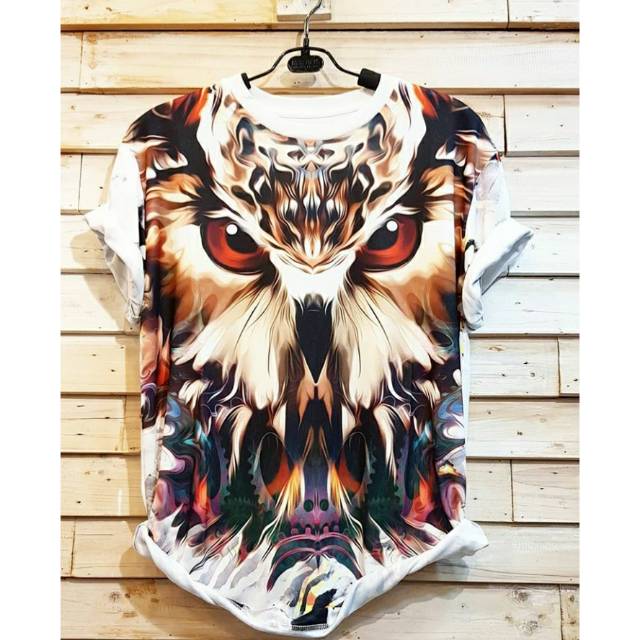 Tshirt Baju Kaos Printing 3D Bird Burung Bangkok Thailand Fullprint Print Import Spear Distro