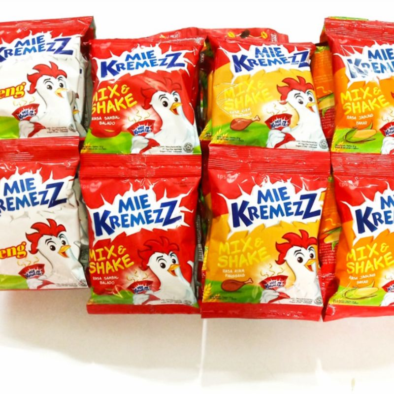 

MIE KREMEZZ mix & shake (10 bungkus @ 18g) snack mie kremes kremez