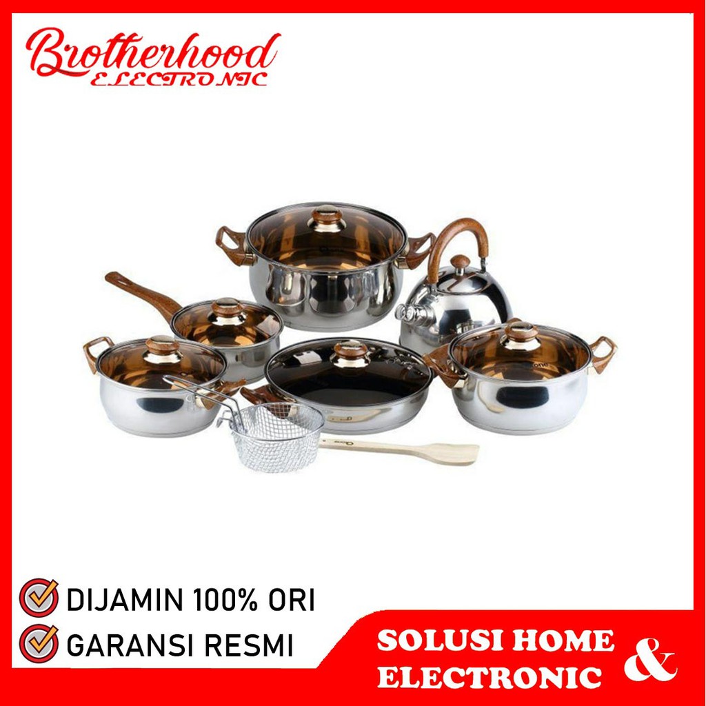 (BISA COD) Panci Set Oxone OX-933 / OX933 / OX 933 / OX911 / OX 911 / OX-911 Eco Cookware Set 12 + 2