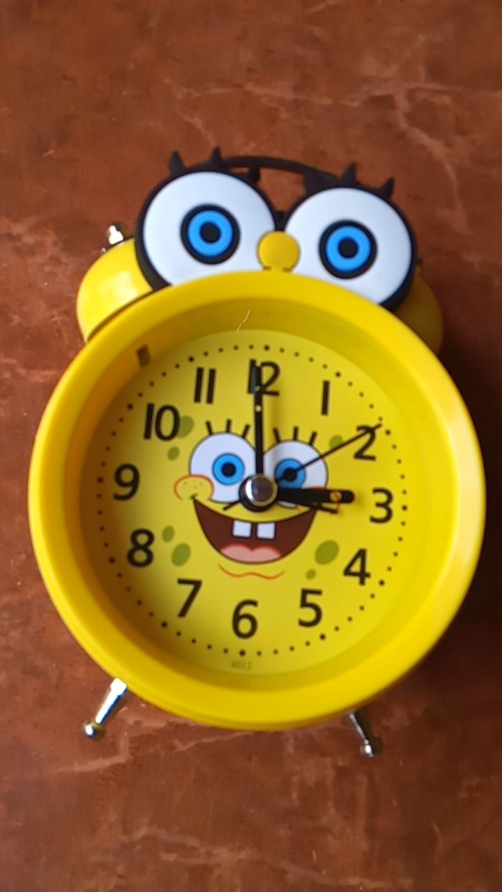 Jam Beker Kring Spongebob / Jam Meja Cute / Jam Beker Dekorasi - 6012