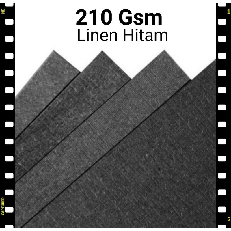 

Kertas Linen Hitam 210gsm Lembaran/A3/A4/A5/A6/F3/F4/F5