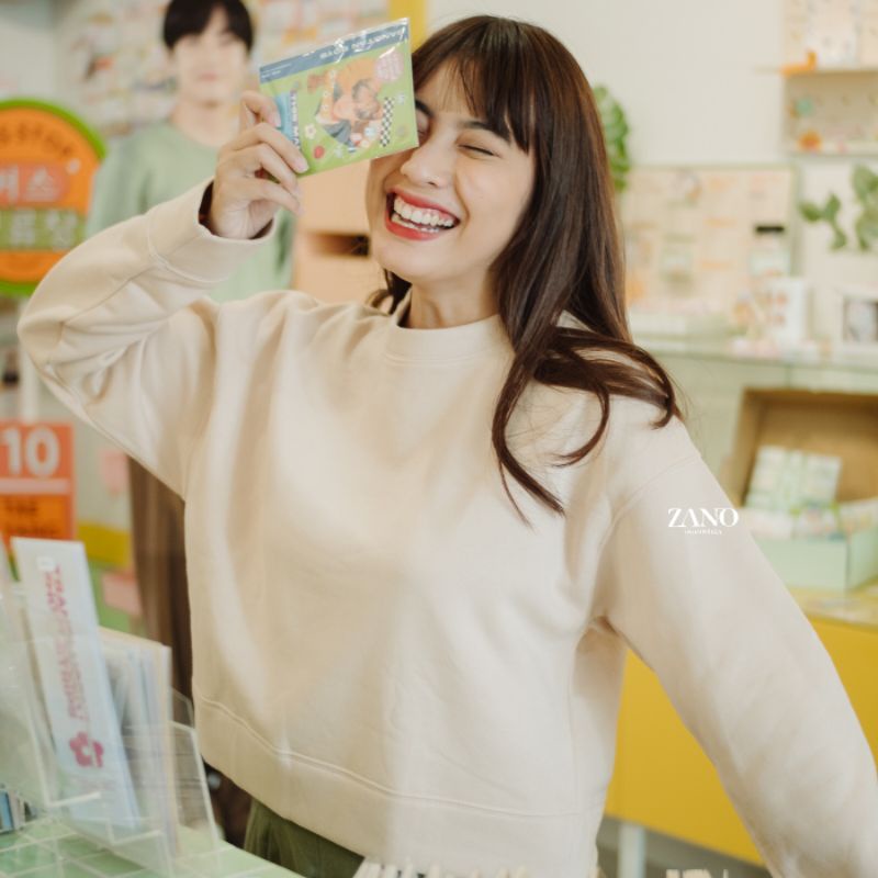 ZANO BASICS Sweater Crop Latte