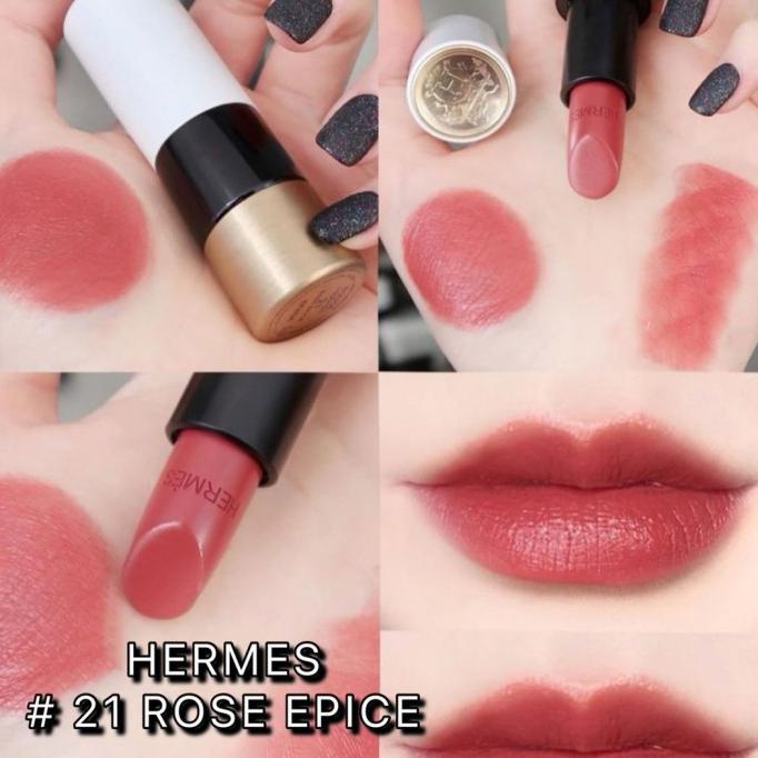 Jual Sale Rouge Hermes Satin Lipstick - 21 Rose Epice / Hermes Lipstick -  With Case Hot Sale | Shopee Indonesia