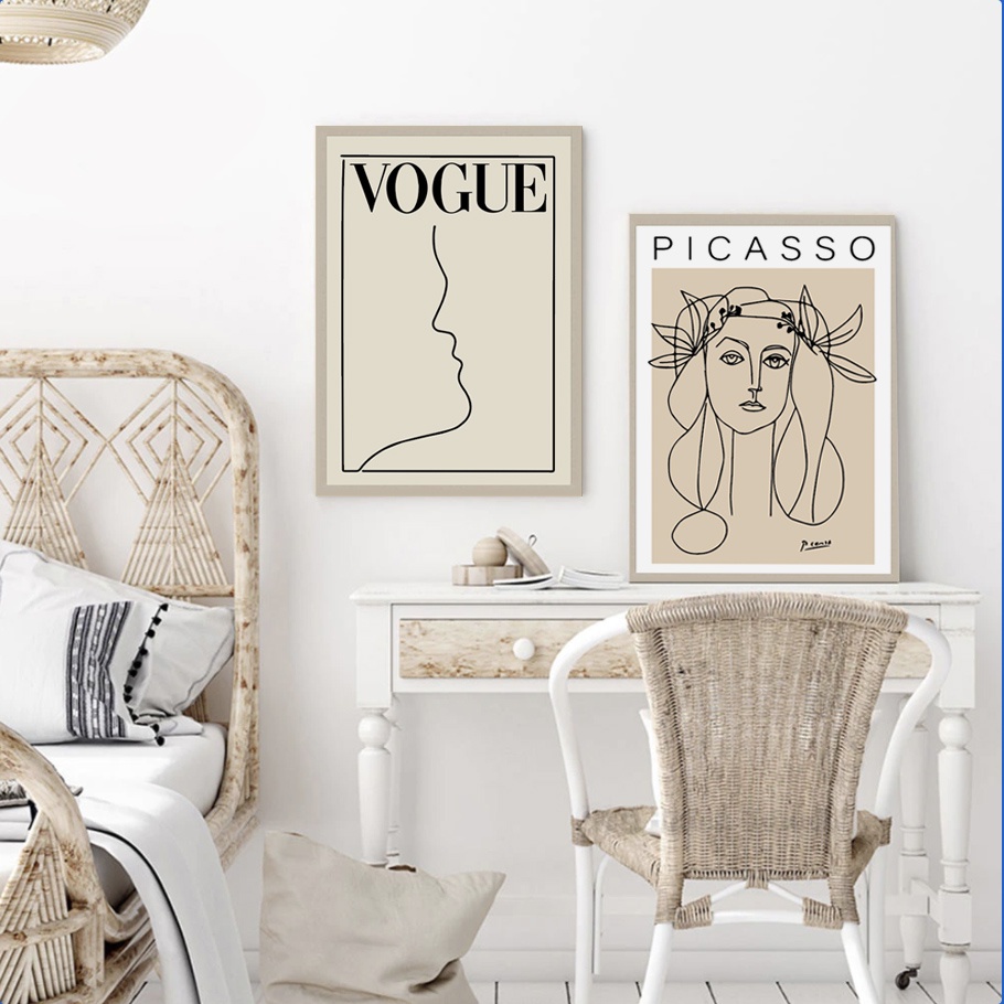 Hiasan dinding Kamar Vintage MATISSE VOGUE PICASSO Poster Aesthetic Rumah Wall decor