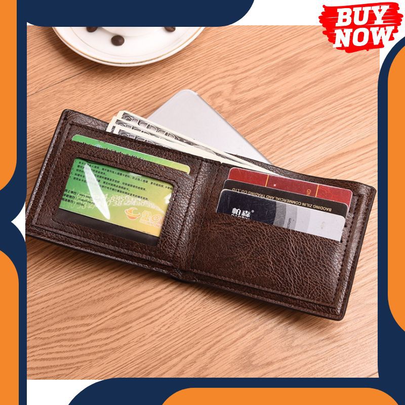 DSQ93 Dompet Lipat Pendek Kulit Jeep Buluo
