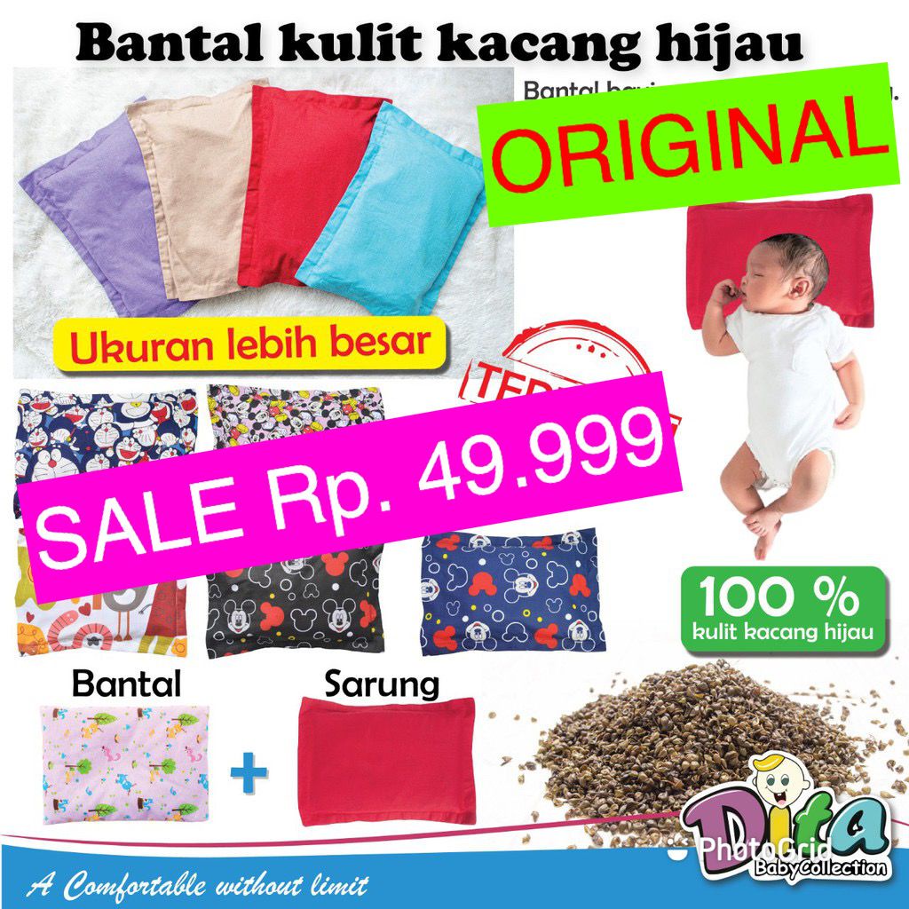 Bantal kulit kacang hijau bantal peyang 100% asli bantal kesehatan bayi grosir Bean Pillow Bantal anti peyang kulit kacang hijau Bantal Kesehatan Bean Pillow kulit kacang hijau ijo Bantal pelindung kepala bayi bantal anti peang 100% asli Bantal Kulit kaca