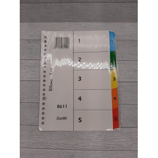 

Bantex Index Mylar 1-5 A5 20 Holes [8611-00]