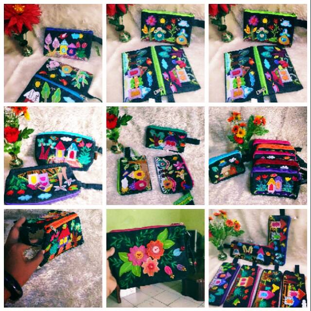 Tas denim jeans bordir costum souvenir