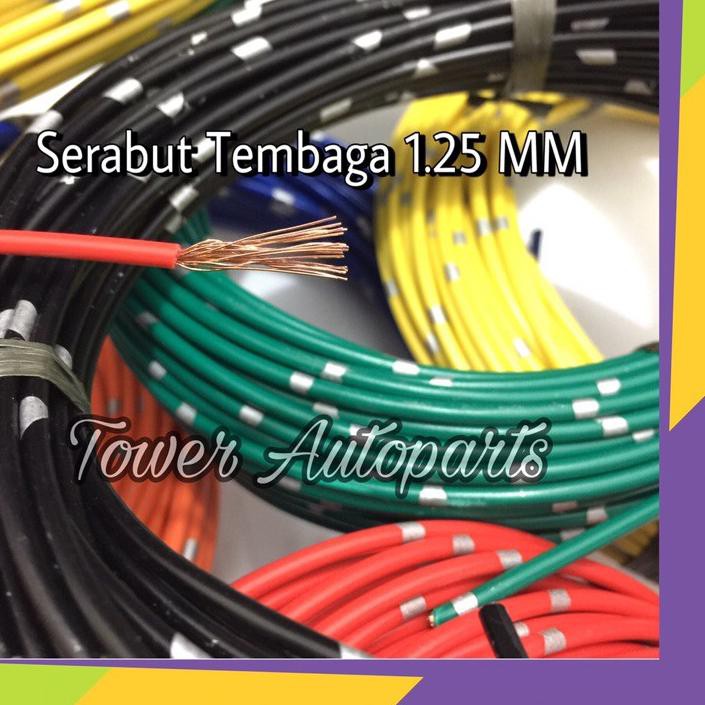 Bagus  Kabel Bintik Jepang 1.25 MM / Kabel Body Lampu Mobil Motor Serabut Standart Astra 1.25 MM ...