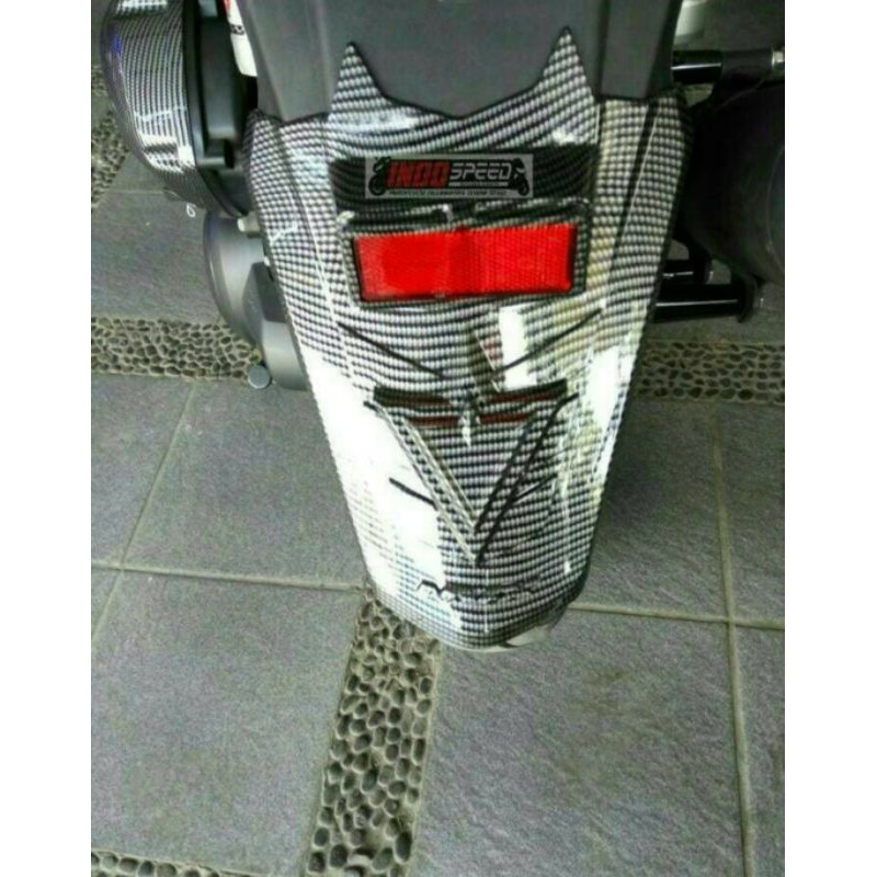 Cover Tutup Ujung Spakbor Belakang Panjang Carbon Yamaha Aerox 155