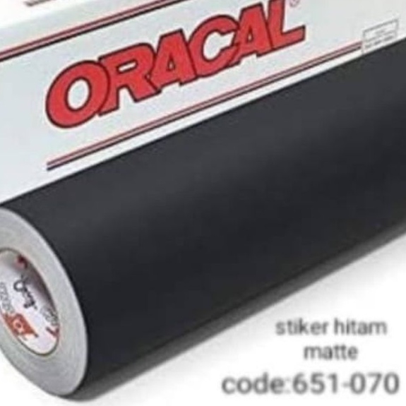 stiker / skotlet oracal hitam mate / doff lebar 126cm