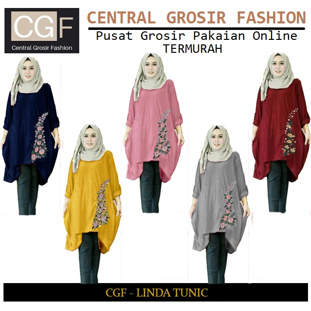 Linda Tunik - Central Grosir Fashion (CGF) - Ukuran XL-3XL - Matt Baby Terri