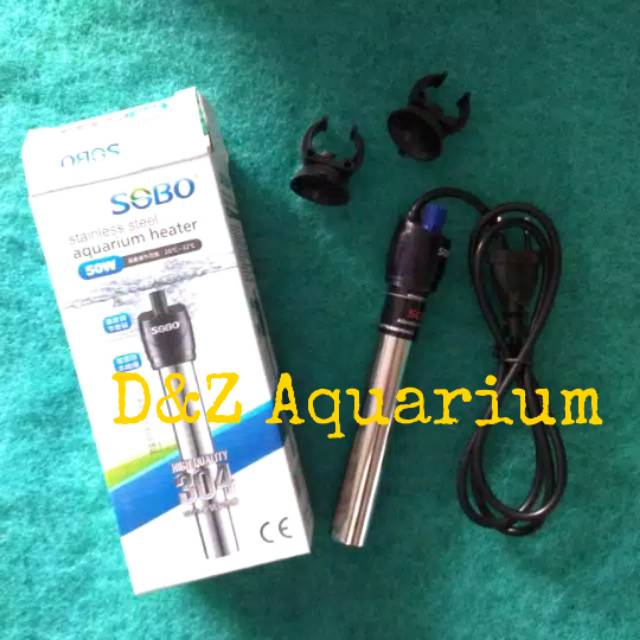 Heater Aquarium Sobo 50 Watt Heater Anti Pecah Penghangat Air