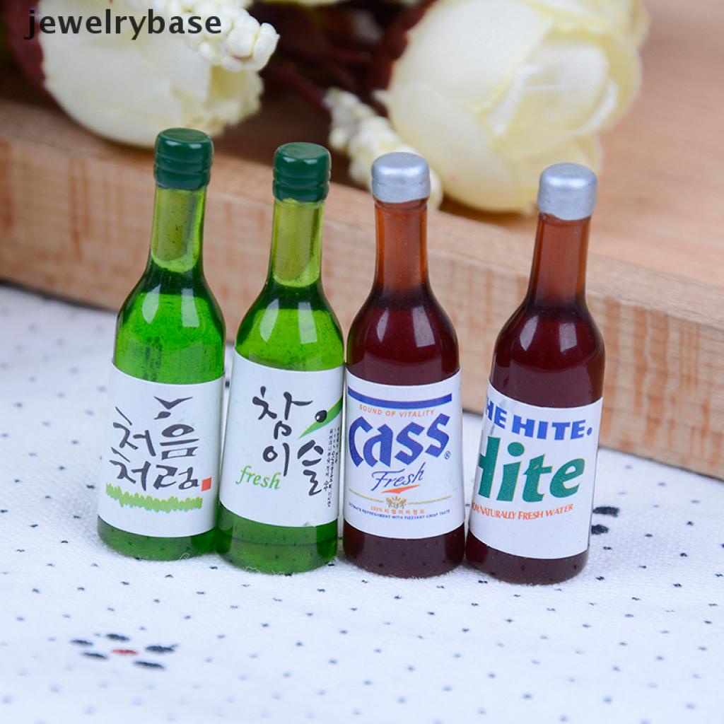 Base 4Pcs Miniatur Botol wine mini Dekorasi Rumah Boneka 1: 12