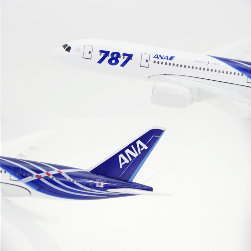 Boeing 787 Model Pesawat Terbang Indonesia Airlines Vietnam Bahan Metal Alloy Ukuran 16CM B787