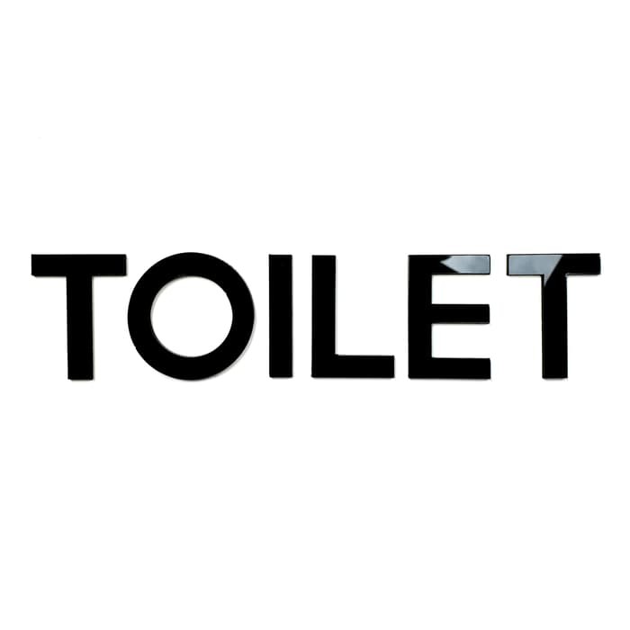 Sign Huruf Timbul AKRILIK - TOILET - Signage Cafe/Resto/Kantor