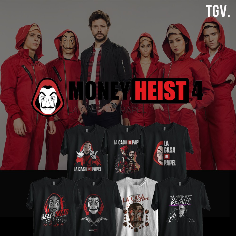 Jual Kaos Money Heist 2 Indonesiashopee Indonesia 