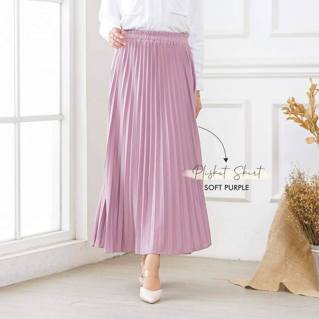 256 - PROMO SALE JUAL ROK PLISKET PLEAT SKIRT WANITA SUPER MURAH KUALITAS BAGUS TURUN HARGA Plisket