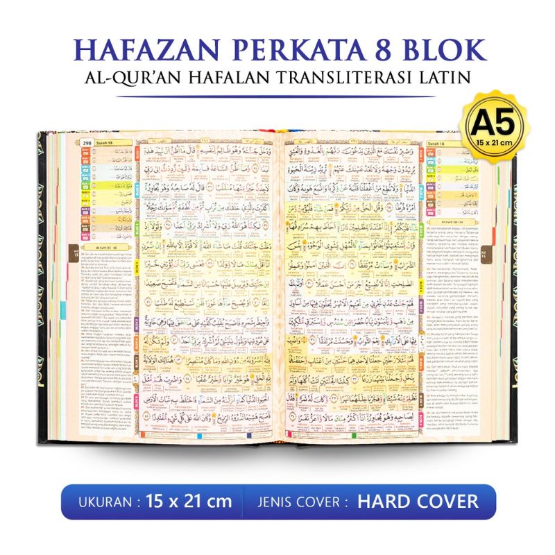 Al Quran Hafazan 8 Blok Perkata Latin Uk.A5 Alquran Hafalan Alqosbah