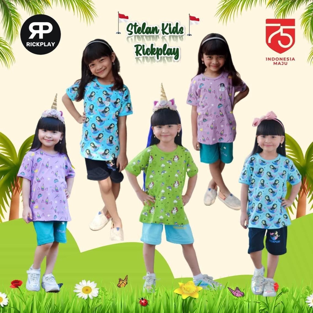 Baju Anak Branded Baju Anak Laki Laki Setelan Anak Perempuan Baju Anak Karakter Setelan Rickplay 1-5