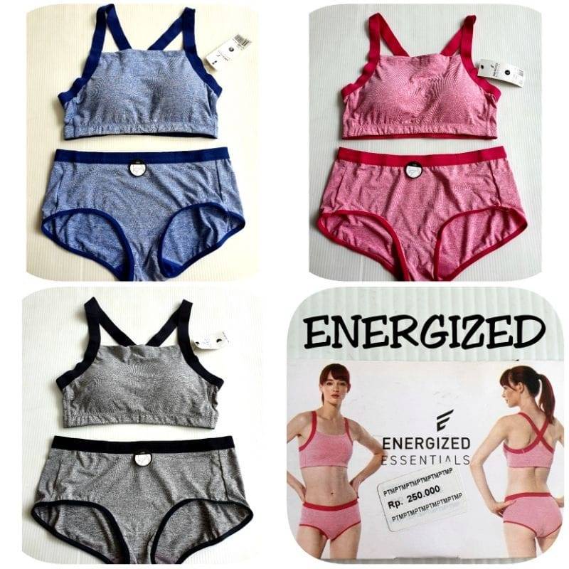 Sport Bra SET Pierre Cardin 100002 - Energized Essentials (Dapat 1 SET Sport Bra + Celana dalam)