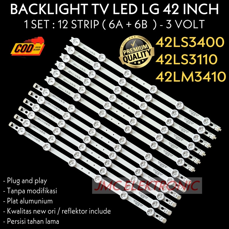 BACKLIGHT TV LG 42 INCH 42LS3400 42LS3110 42LM3410 42LS 3400 42LM 3410 LAMPU BL 42 INC 42LS 3110