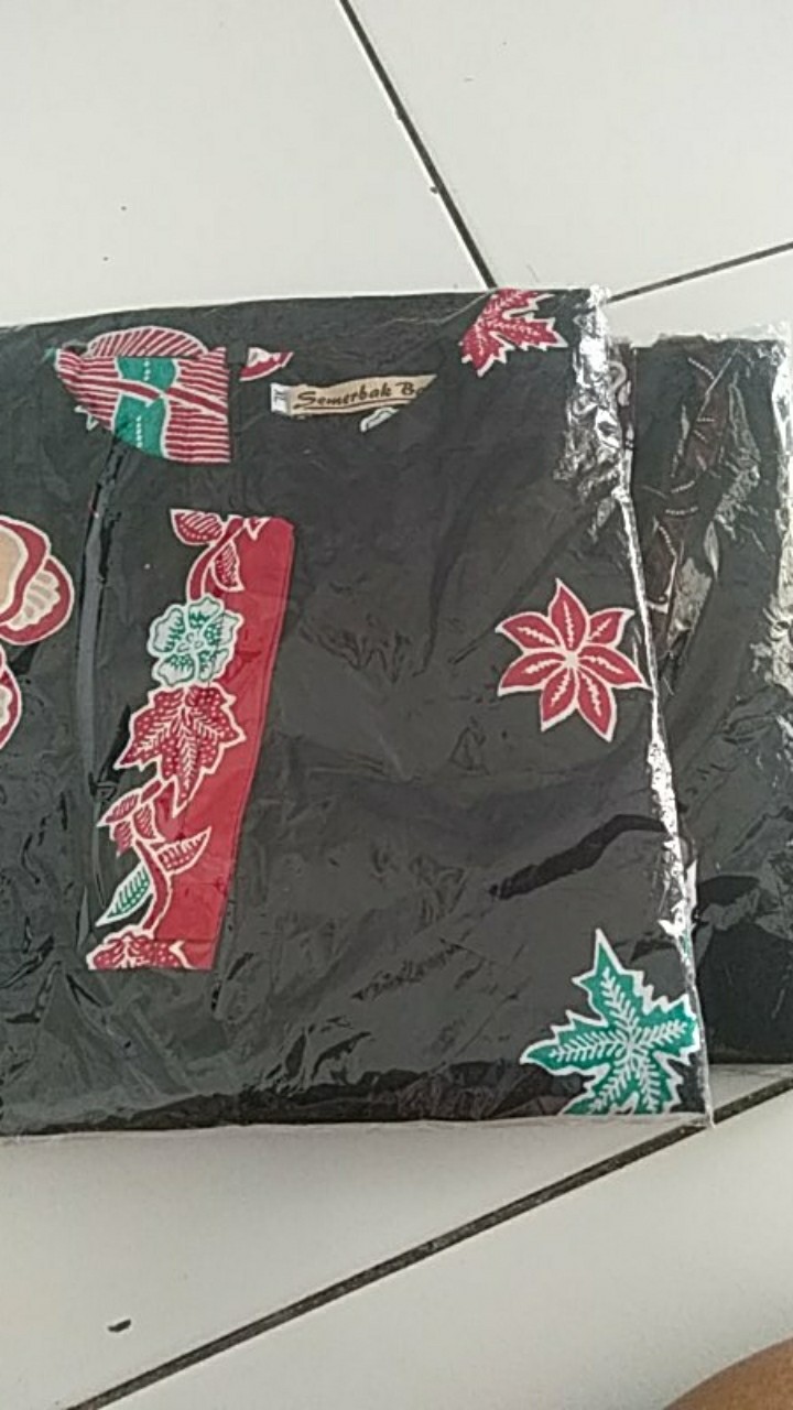 Tey-17 Batik Wanita Asj Sa Hrb026 Kenongo Kemeja Tosca Pendek