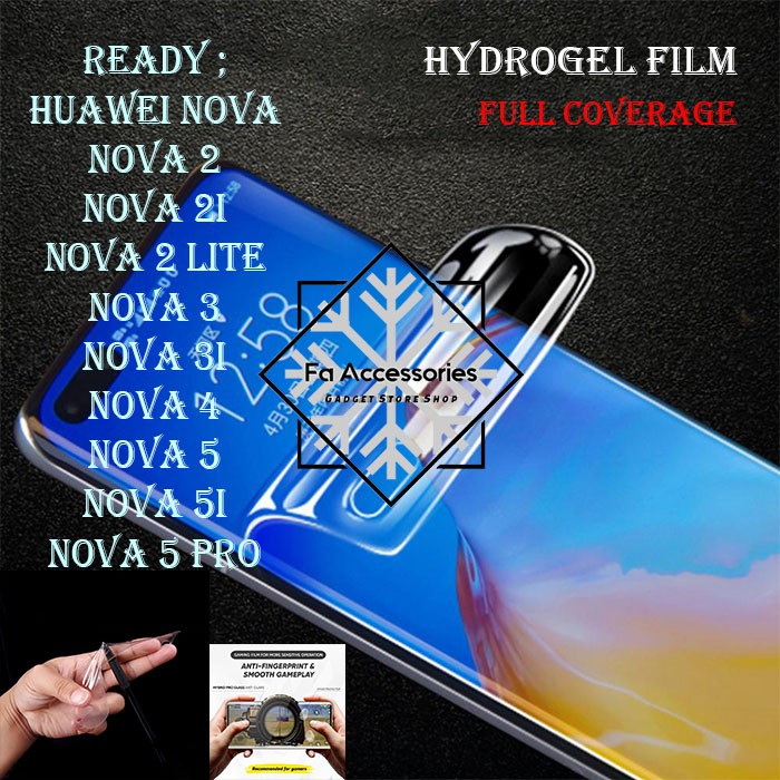 FA ANTI GORES JELLY HYDROGEL HUAWEI NOVA 2 2I 2LITE 3 3I 4 5 5I 5PRO SCREEN PROTECTOR GUARD LITE PRO