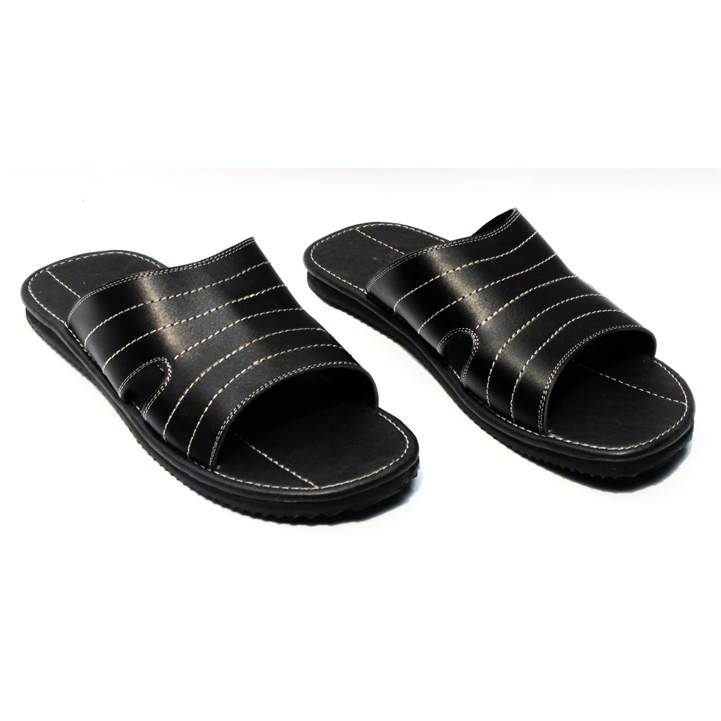 Sandal Slop Slide Pria Kulit Asli Kasual Rasheda Gr 10  Big Size