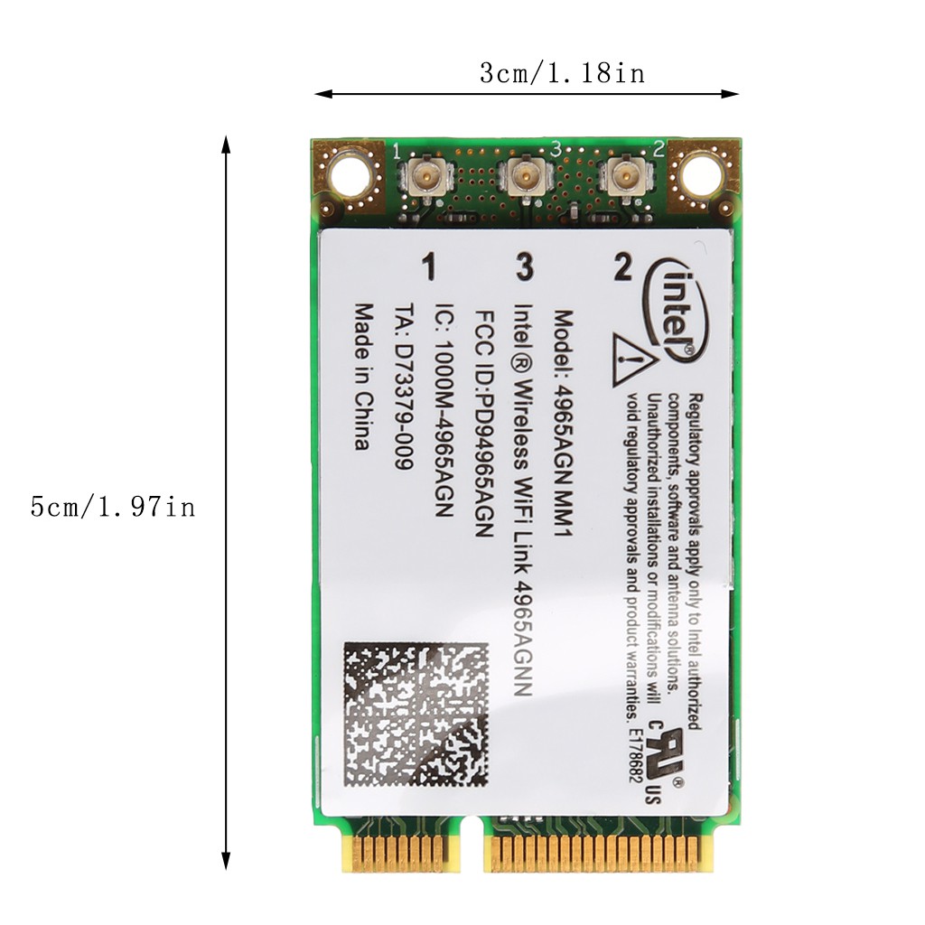 Intel 4965 Wireless Wifi Mini Pci E 4965agn Card 300m 802 11a B G N Operates In Both The 2 4ghz And 5 0ghz Spectrum Laptop Network Adapters Computers Accessories Emosens Fr