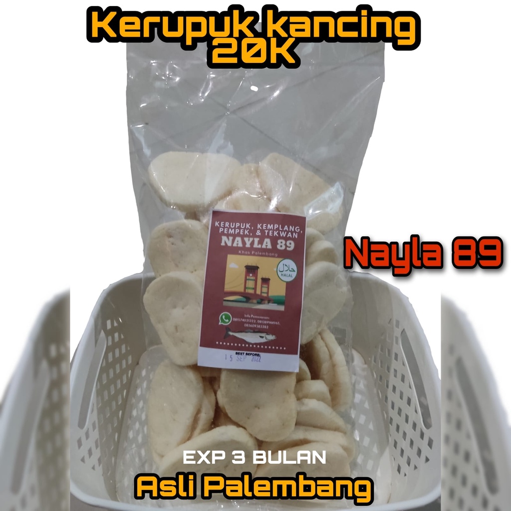 

Kerupuk Kancing >80% Ikan tenggiri, ASLI PALEMBANG!!