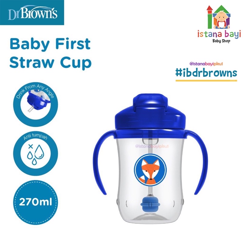 Dr.Brown's baby's First Straw Cup TC91010- Botol minum anak