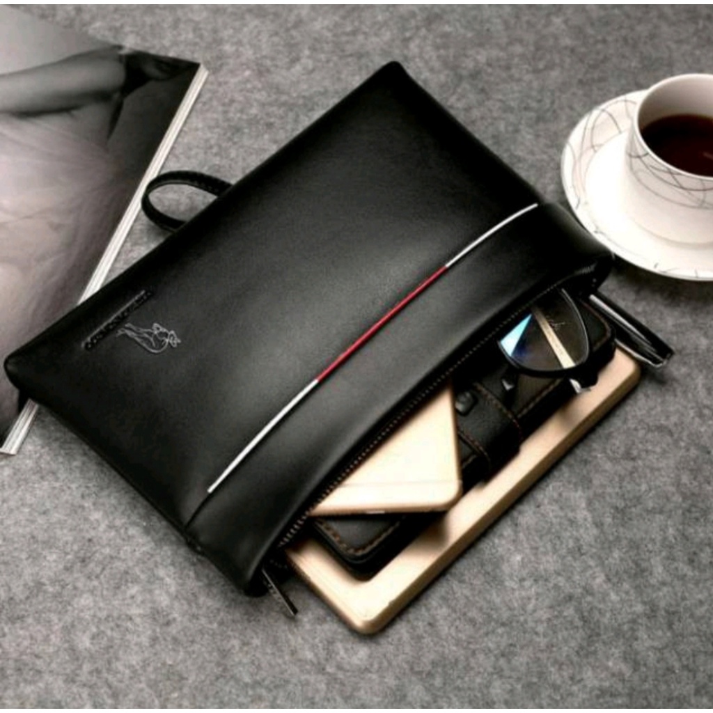 Tas Dompet Kulit Genggam Clutch Handbag Hand Bag Clutch Imperio Sintetis PU Leather Dompet Genggam Panjang Man Fashion