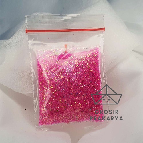 Sparkle Glitter FLUORESCENT PINK 3 gr Stabilo Powder Serbuk Warna Warni Eceran Sablon Resin Pernak Pernik Hiasan Bubuk Padat DIY Kerajinan Kesenian Art Prakarya Seni Perlengkapan Bahan Face Craft Crafting Paint Painting Color Grosir Prakarya Malang