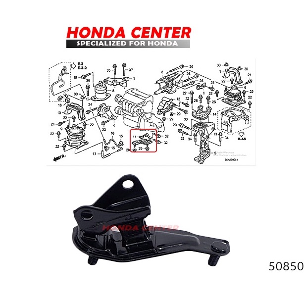 ENGINE MOUNTING GANTUNGAN MESIN KIRI BAWAH ACCORD 2003 2004 2005 2006 2007 FR