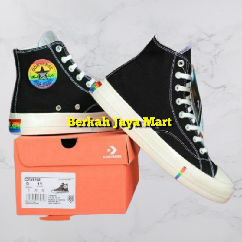 PROMO TERMURAH !!! (COD) SEPATU CONVERSE70S RAINBOW HIGH PREMIUM SNEAKERS ALL STAR KASUAL PRIA WANIT