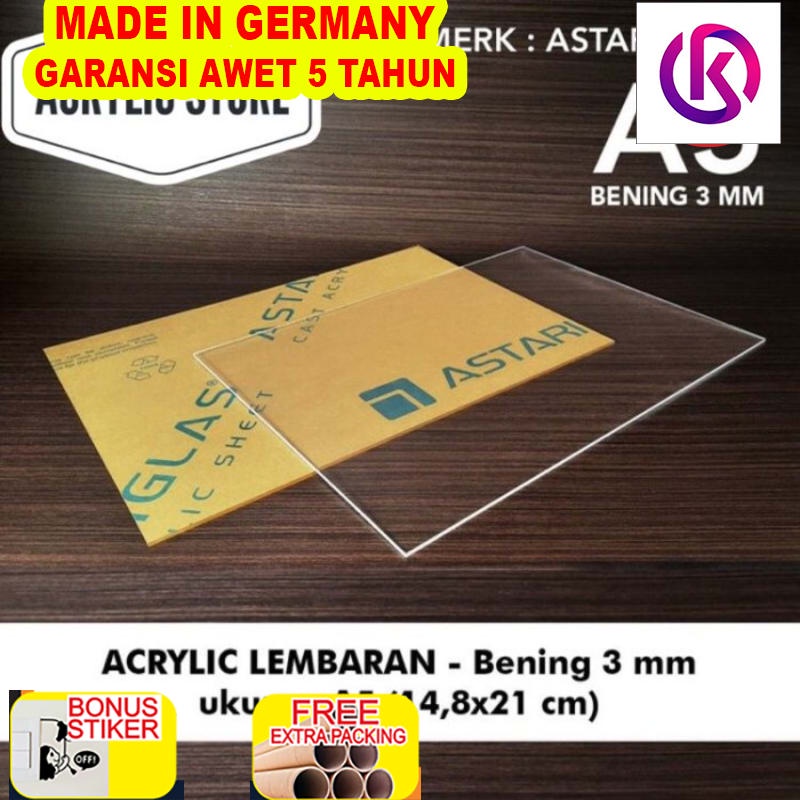 

Promo Akrilik Lembaran 3mm Bening Ukuran A5