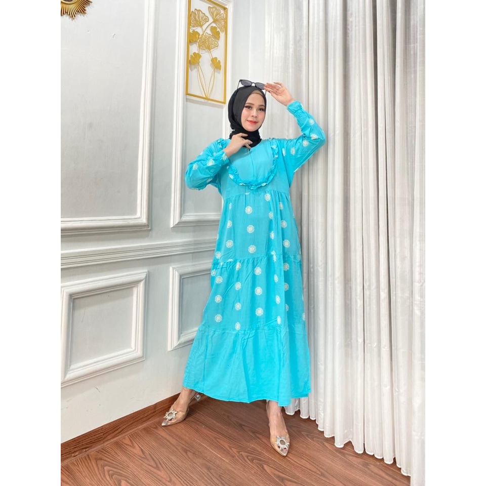 1KG MUAT 4PCS | MARISA RUFFLE DRESS GAMIS RAYON HITS OOTD SELEBGRAM FASHION WANITA TERBEST SELLER