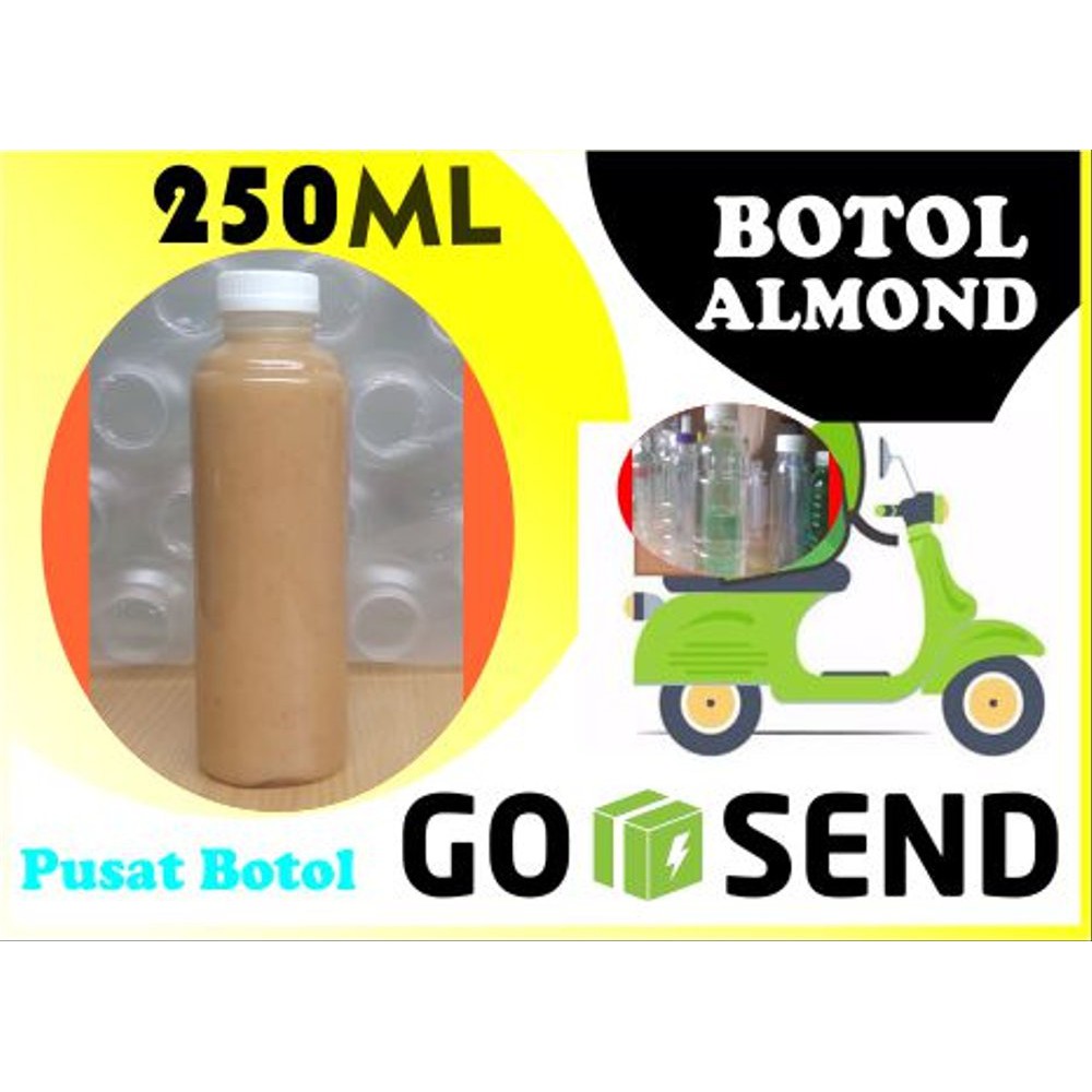 Dijual botol plastik 250 botol almond Limited
