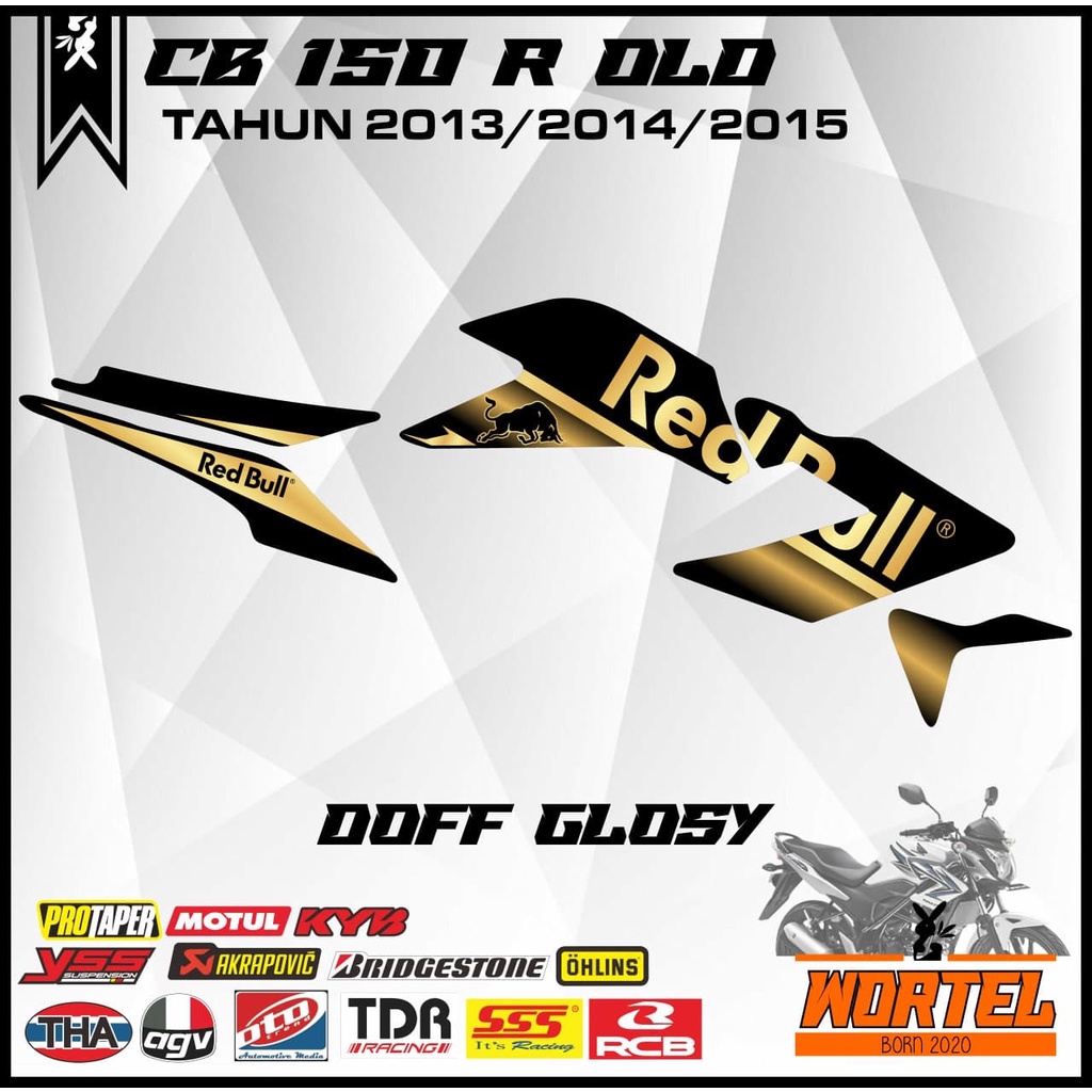 Striping CB 150 R-Sticker Variasi Lis Decal Motor CB150R 2013-2015 RedBull