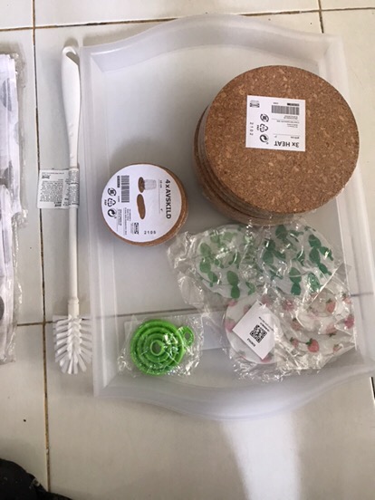 Smla Baki Nampan Tempat Saji Peralatan Dapur, 52x35 Cm, Transparan